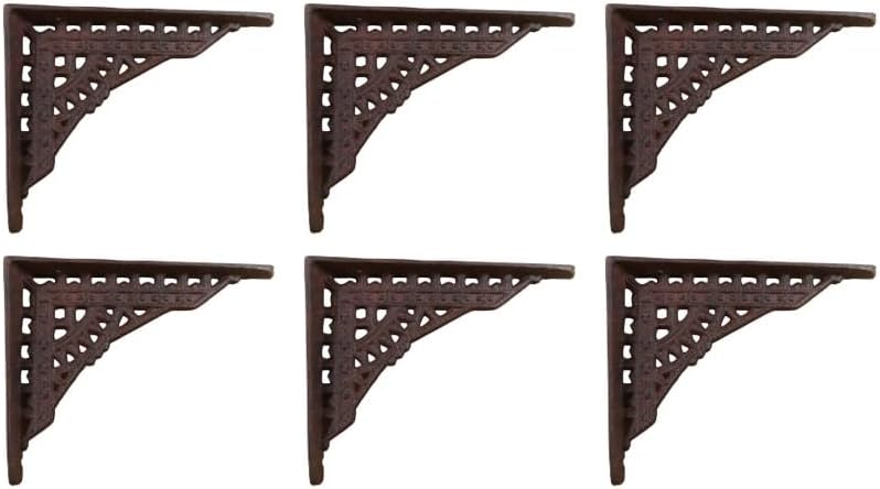 6 Antique Style Shelf Brace Wall Bracket Cast Iron Brackets Small 5 1/8" X 4 1/8"