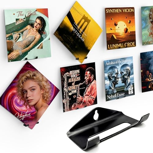 Vinyl Record Wall Mount Shelf, Custom Multi Angle Display, 6 Pcs