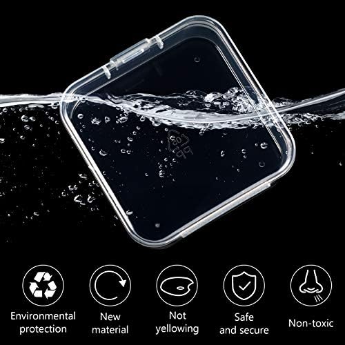 Jetec 30 Pieces Small Clear Plastic Storage Box, 2.1 x 2.1 x 0.8 Inch