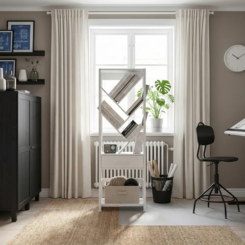 Bookshelf with Drawer,8 Tier Tree Bookcase Retro Floor Standing Bookshelves,Tall Wood Bookcases with Cabinet Storage Org