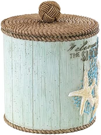 Avanti Linens - Covered Jar, Bathroom Storage for Q-Tips & Cotton Balls