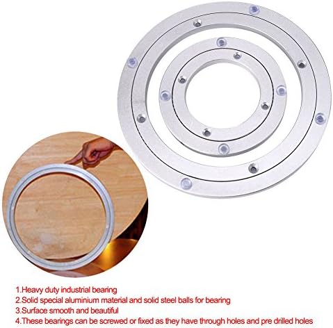 S Turntable Lazy Susan, 4 inch Heavy Duty Aluminium Alloy Turntable Bearing Smooth S Plate for Kaleidoscopes Tabletop Se