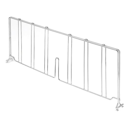 Nexel Wire Shelf Divider, 24"W x 8"H, Chrome