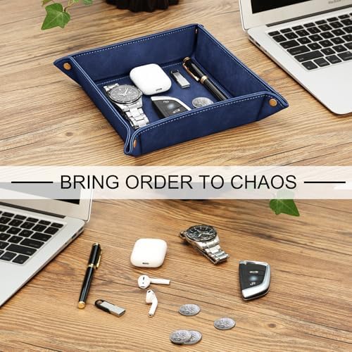 SITHON Valet Tray Desktop Storage Organizer Nightstand Caddy Holder