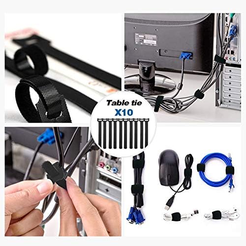 [Set of Three] Cable Management Boxes Organizer, Large Storage Wires Keeper Holder for Desk, TV, Computer, USB Hub, Syst