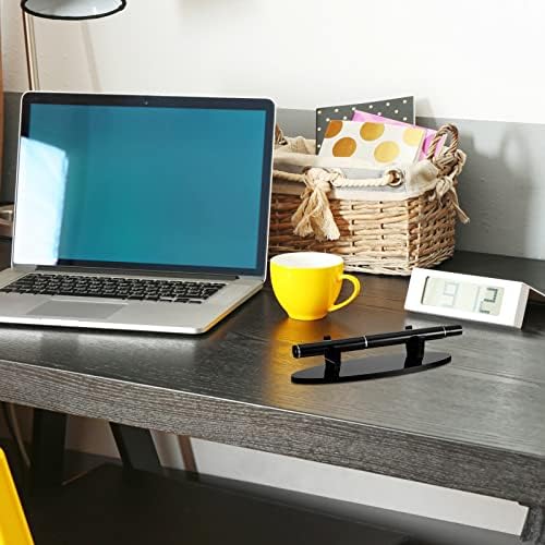 Spakon 2 Pcs Acrylic Pen Display Stand Holder for Desk, Black