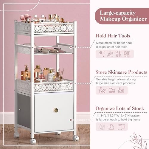 Makeup Organizer, Large Skincare Organizers, Make Up Organizers for Vanity, Makeup Storage Cosmetic Organizer with Drawe