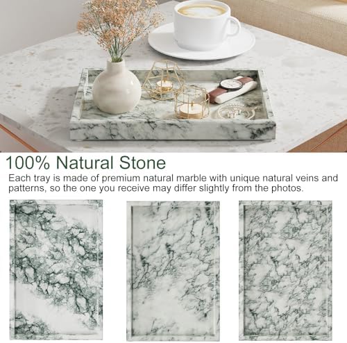 Marble Vanity Tray, for Decorative, 11.8x7.9x1.2 in, Lotus Green