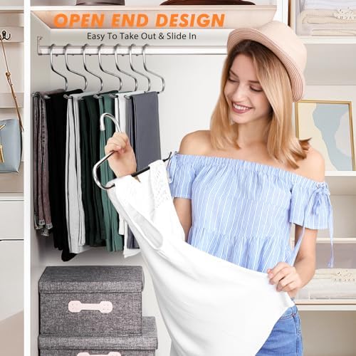 18 Pack Pants Hangers Space Saving,Open Ended Metal Pant Hangers
