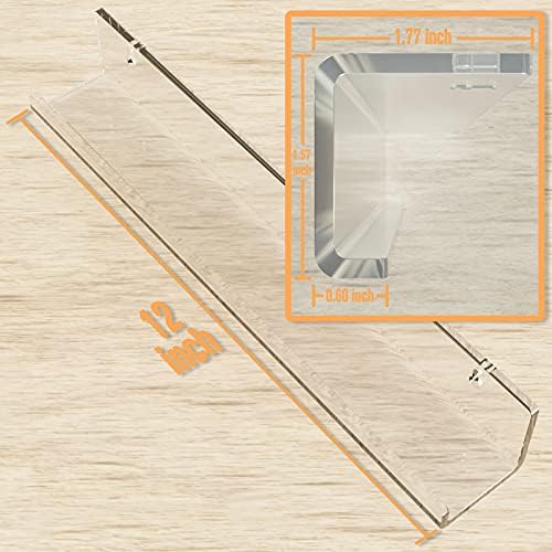 ILYXY Clear Acrylic Vinyl Record Holder – 8 Pack 12-Inch Wall Mount Shelves, Album Display Frames for LP Records, Decorative Rack for Collectors & Vinyl Lovers