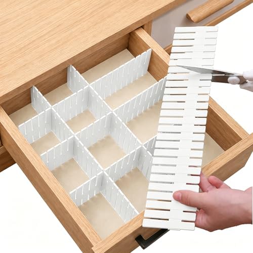 Drawer Divider Adjustable Diy Storage Organizer Separator for Tidying Clutter Cutlery Makeup Clothes of Dresses, Desk & 