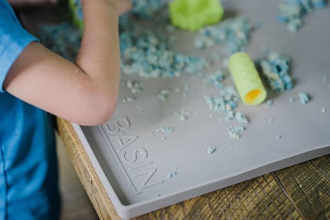 BASIN - Under Sink Mats for Kitchen Waterproof - The Original Silicone Under Sink Liner Drip Tray - Designed in USA - Sink Cabinet Protector for Water Drips, Leaks, Spills - 28"x22" Taupe