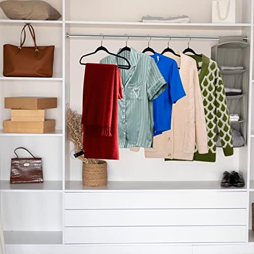 Quality Hangers 200 Pack Slim Plastic Hangers for Clothes - 16.5" Won't Crease Your Clothes, Heavy Duty Non-Velvet Black Hangers, 360° Swivel Chrome Hook Dresses Coats Shirts