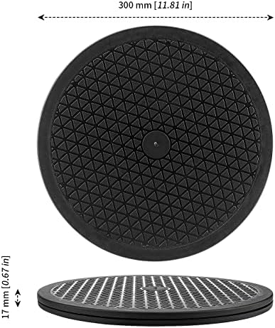MANCHAP 4 PCS 12 Inch Rotating Swivel Turntable, Rotating Swivel Stand with Steel Ball Bearings, Plastic Lazy Susan Stan