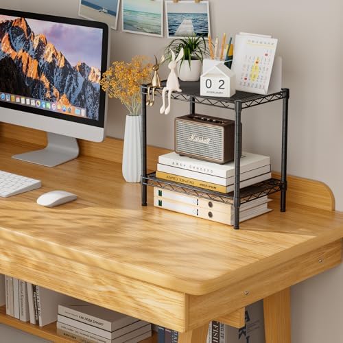 SINGAYE Bookshelf Shelves Bookcase Shelf 2 Tier Wire Shelving Adjustable
