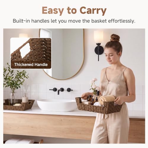 StorageWorks Woven Baskets for Organizing, Large Wicker Storage Basket