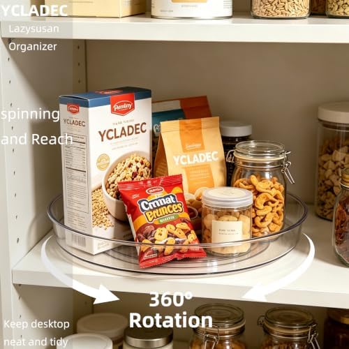 4 Pack Lazy Susan 10.6" Turntable Organizer Pantry Cabinet