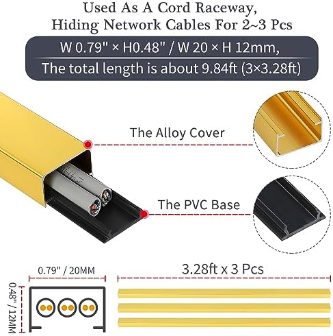 Aluminium Alloy U Shape Edge Trim Strip Decoration Profiles with Base, Metal Cable Raceway Cord Cover Channel, Ceramic T