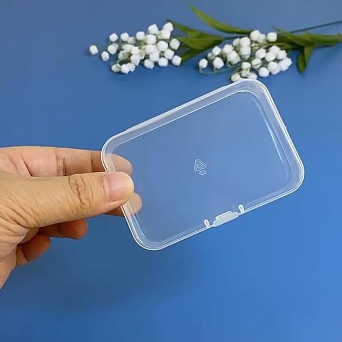 Rectangular Clear Plastic Box Containers (3.46" x 2.36" x 0.83 inch), 12 Pack Small Storage Boxes with Lids for Beads, Earplugs, Pins, Small Items etc.