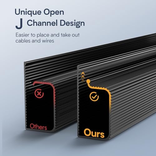 Delamu 4 Pack Cord Organizers for Desks, 62.8in Cable Organizer Cable Management Under Desk, Self Adhesive Wire Manageme
