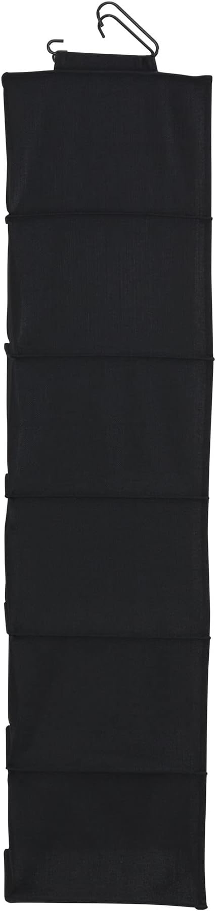 Household Essentials Black 6 Shelf Hanging Closet Organizer Shelf