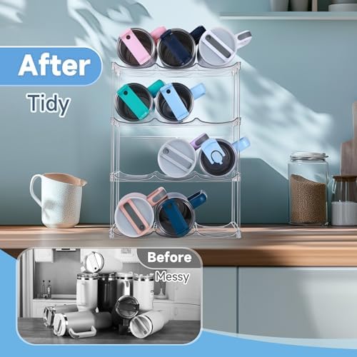spospo Stackable Water Bottle Organizer for Stanley 40 oz Tumbler