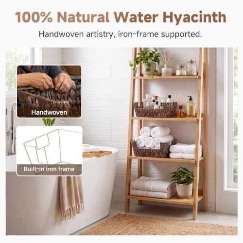 StorageWorks Pantry Baskets for Organizing, Hyacinth Wicker Storage Baskets
