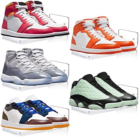 Forzacx Floating Shoe Display Set of 5, Sturdy Levitating Acrylic Shelf , Easy to Install Sneaker Shelves Storage, for B