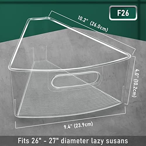 JEISSLIA Lazy Susan Cabinet Organizer Bins for 26"/ 28"/ 32" Diameter