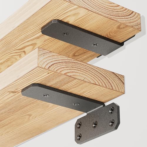 SKYSEN 4 Pack 10" Floating Shelf Bracket, Shelves Brackets, Wood Shelving Brackets Hardware - Heavy Duty - 4/6/8/10/12 i