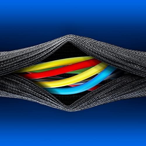 Maximm Cable Management Wire Loom 12ft 3/4 Inch Black Split Cord Protector