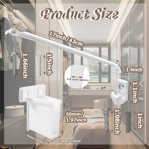 8PCS 12 Inch Wire Shelf Brackets, Wire Shelving Support Brackets