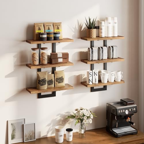 HOOBRO Floating Shelves, Set of 2 Wall Shelf, Wall Mounted Storage Shelves