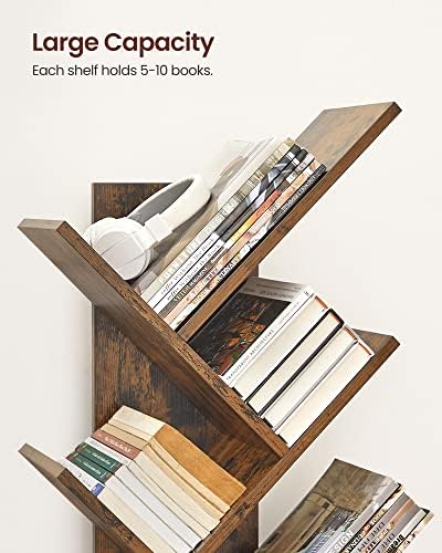 VASAGLE Tree Bookshelf, 5 Tiers, 20 x 9.8 x 55.7 Inches