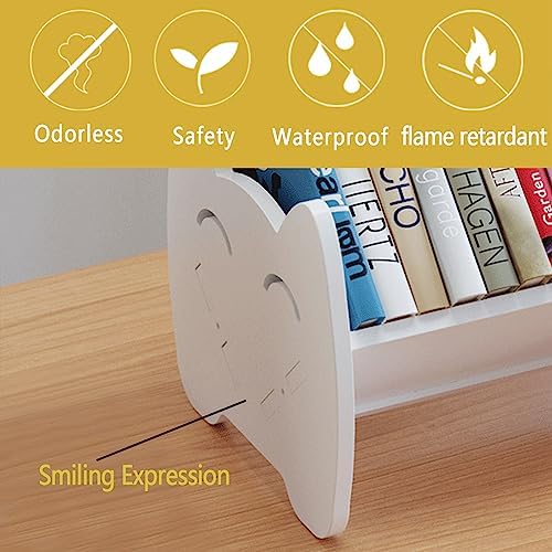 Kids Bookshelf, Mini Desktop Bookshelf with Tilted Shelf for Desk, Tabletop Book Shelf and Storage Rack in Living Room/O