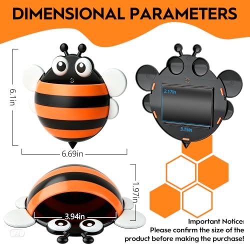 KITANIS Cute Bee Magnetic Pen Holder,2 Pack Magnetic Dry Erase Marker Holder,Magnet Storage Marker Pen Pencil Organizer for Refrigerator,Whiteboard,Locker Accessories