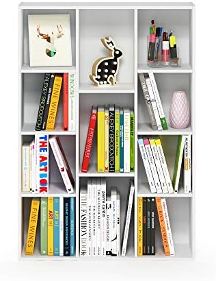11-Cube Bookshelf, Reversible Bookcase, Book Shelf, Cube Storage Organizer, 9.4 x 29.1 x 41.7, for Home Office, Living R