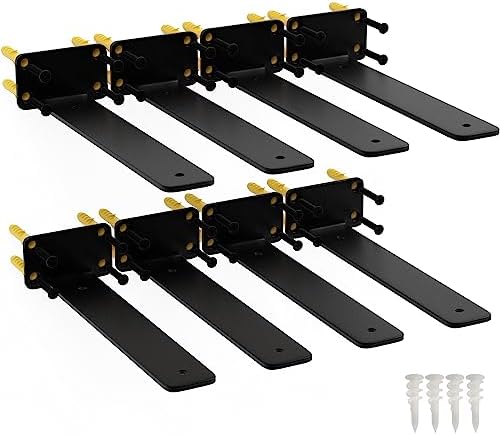 10 Inch Shelf Brackets, 8 Pack Floating Shelf Bracket, 1/5" Thick