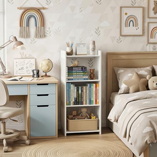 HAYOFAMY 4 Tier Bookshelf for Small Spaces 36.6”H Bookcase