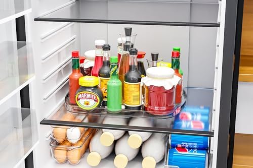 Yieach Clear Refrigerator Lazy Susan Turntable,15.7''x11.8'',Rectangular Fridge Turntable Organizer,Large Rotating Fridg