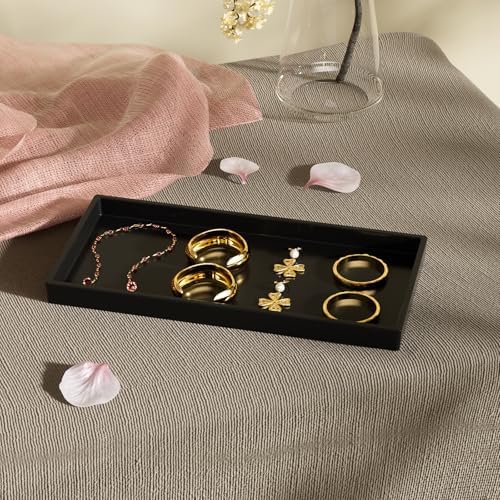 Vanity and Bathroom Tray, 9.8" ABS Countertop Organizer,Waterproof Vanity Tray for Toilet Tank,Perfume,Soap,Keys,Bathroo