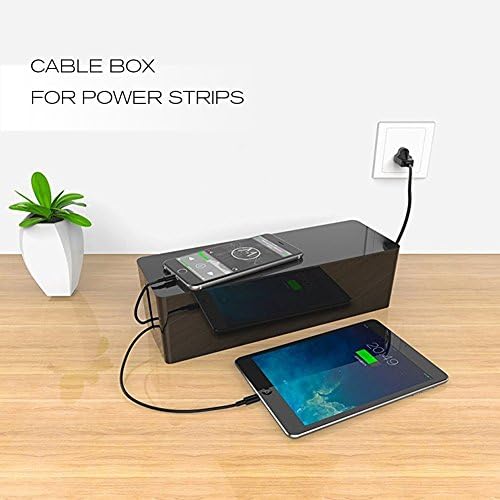 ShellKingdom Cable Management Box, 3 Pack Cable Organizer for Cable Cord Management, Storage and Holder to Cover and Hid
