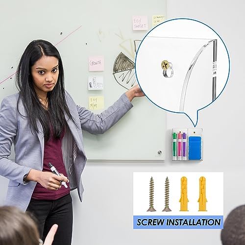 MaxGear Wall Marker Holder & Remote Control Organizer 2-Compartment