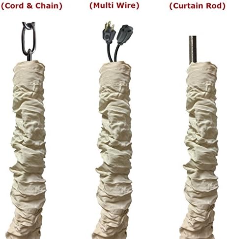 Royal Designs, Inc. CC-18-BG Cord & Chain Cover 4' Silk-Type Fabric Touch Fastener, Beige