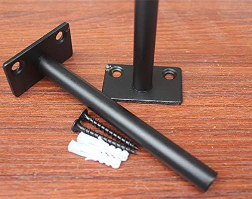 12 Pcs 5" Black Solid Steel Floating Shelf Bracket Blind Shelf Supports - Hidden Brackets for Floating Wood Shelves - Co