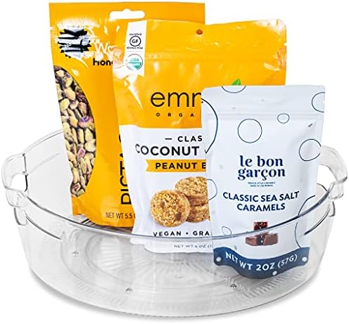 Smart Design Turntable Lazy Susan Spinning Organizer - 11.5 inch - BPA Free Plastic Resin - Fridge, Freezer, Cabinet, Fo