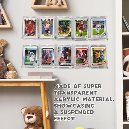 6 Sport Card Wall Display Shelf Rack for PSA SGC BGS Graded Trading Slabs