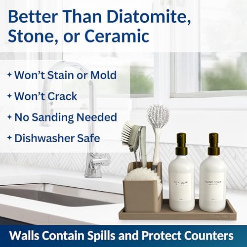 Spacewiser Silicone Countertop & Vanity Tray – 11.7” Bathroom Counter Tray