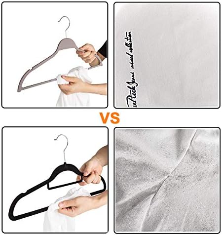 Plastic Clothes Hangers 20 Pack and Solid Wooden Hangers 20 Packs