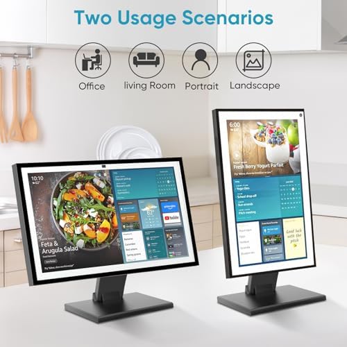 Jakeko Lay Flat Monitor Stand 24 inch - Low Foldable Monitor Stand Universal VESA 100 Adjustable